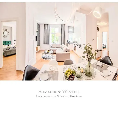 Summerwinter - 2 Luxury Wonder & Heaven Apartaments, 100m M Cassino - 2 Or 3 Bedrooms & Sofa, Parking Апартаменты Сопот