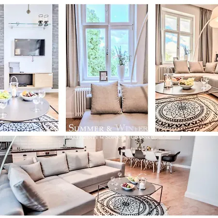 Apartment Family Luxury Wonder Heaven Apartment, 50m M Cassino Street, First - 3 Bedrooms&studio, Second - 2 Bedrooms&studio, Private Parking W Cenie, Summerwinter Brand Zoppot